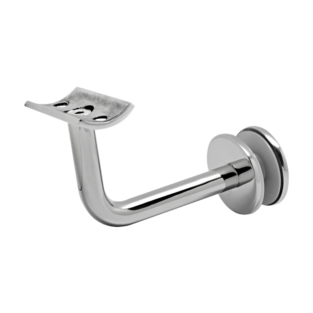 Wall Mounted Handrail Bracket Connector Alloy Inox 304 316 Stainless Steel Tempered Glass 8-16mm Satin or Mirror or Chromed