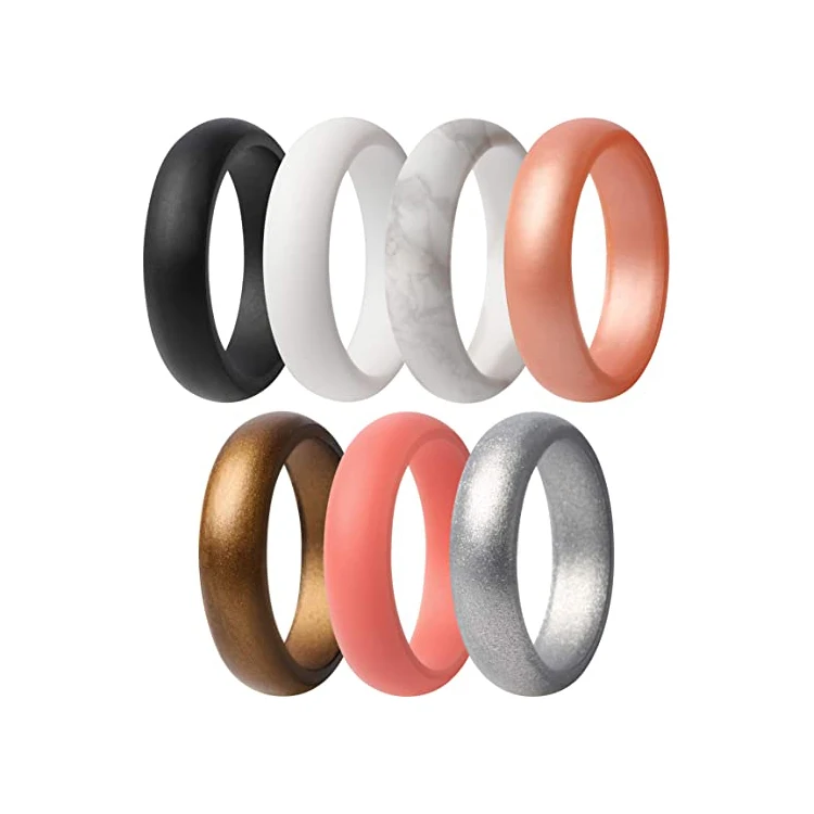 
China Manufacturer Breathable Silicone Rubber Wedding Finger Ring for Men Women 