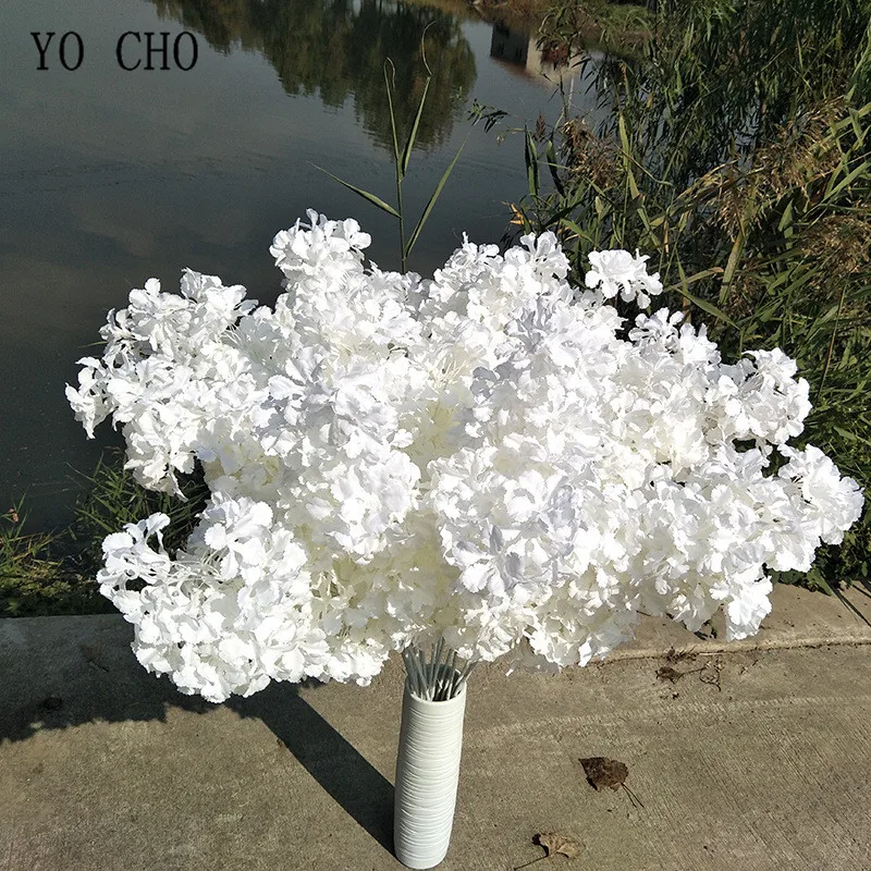 Artificial Cherry Blossom Sakura Tree Branches Fake Cherry Blossom Tree Branches Wedding Hotel Home Decoration