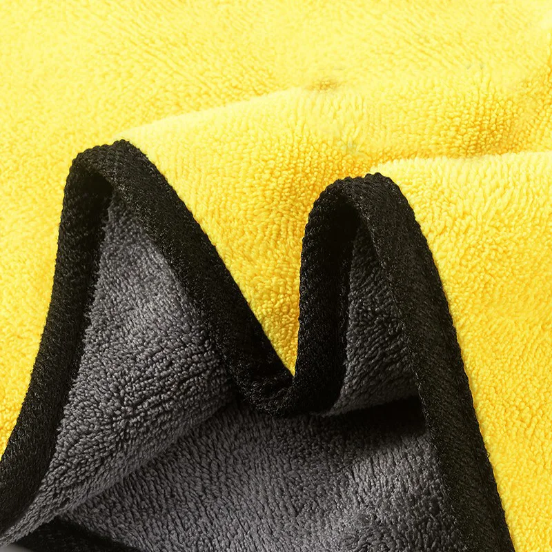 Multi-Use Microfibre Drying Towels 2-Sided Super absorbent Large Thick Towel Set for Spotless Car Cleaning Drying Dusting Cloth