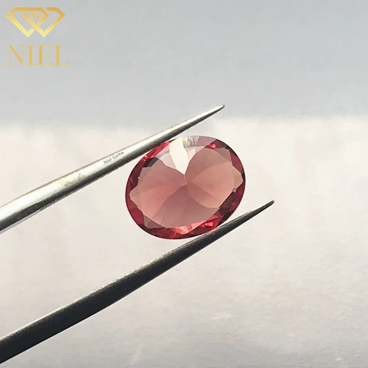 57# oval synthetic corundum sapphires loose stones gemstone color stone padparadscha sapphire niel gems