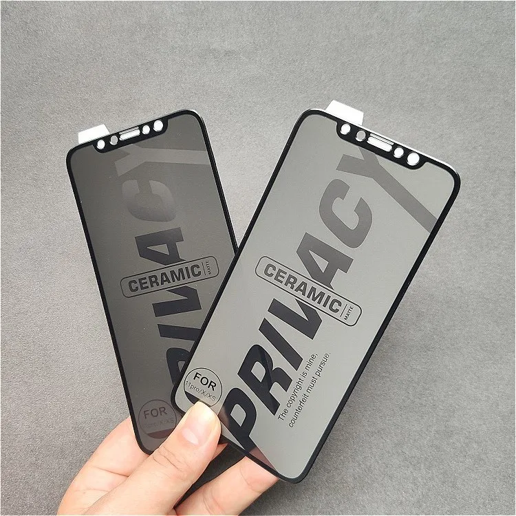 ceramic mobile tempered glass sheet wholesale for iphone 12 full cover privacy screen protector for xiaomi redmi 9