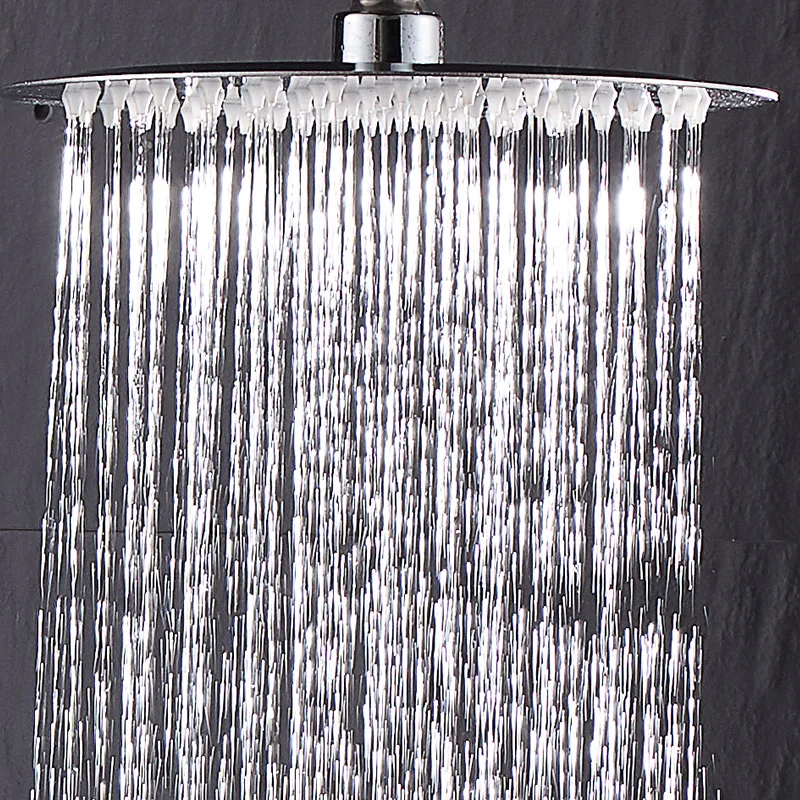 Wholesale price 6 8 10 12 inch shower round top shower set bathroom 304 stainless steel top head shower