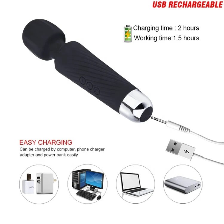 
7008 Rechargeable Handy Handheld Personal Relax Body Wand Massager 
