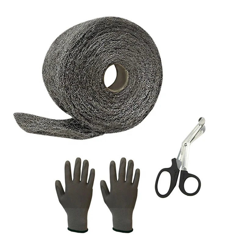 Rodent Proof Metal Wire Mesh Roll Mouse Control Steel Wool Rat Hole Fill Fabric
