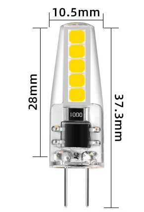G4 2W 2700K 220V to 12 Led Cob Lamp