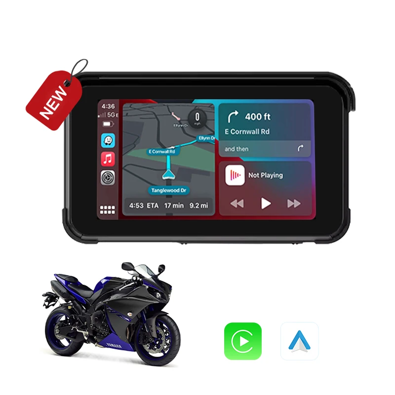 Universal Wireless CarPlay Meter Motorcycle CarPlay Screen Motorbike Navigation Motor Androidauto Gps Gauge Potable