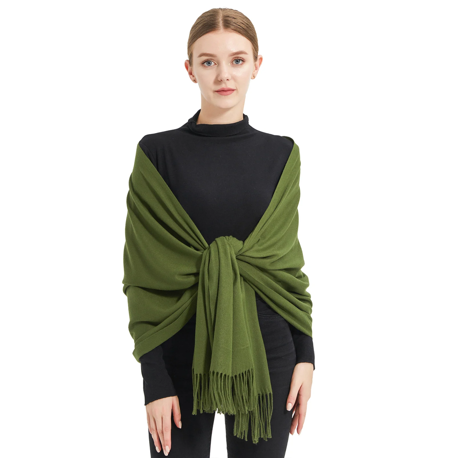 pack pashmina scarves custom dark green scarf shawl pashmina wholesale shawl for women
