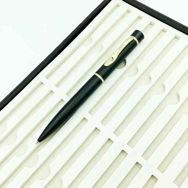 Promotional business souvenir corporate gift logo printed metal pen with box