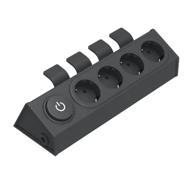 Special Convenient Indoor Removable 4 Outlets Click Out Switch Power Socket with Circuit Breaker