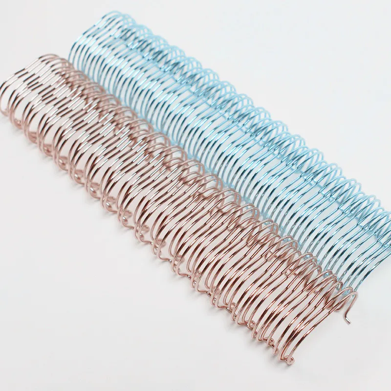 New arrived plated colorful book binding wire o ring double wire spiral binding