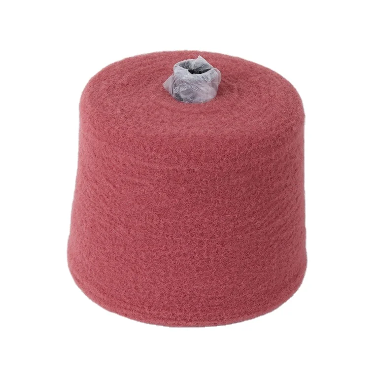 
High Quality Hemp Yarn 0.9cm Imitation Mink Wool Fleece New Nylon Feather Yarn For Clothing Accessories 