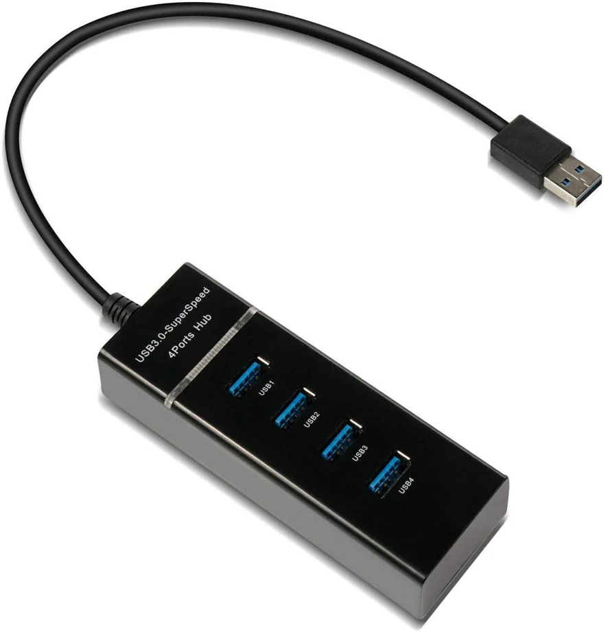 Супер скорость мульти 4 порта USB 3 0 концентратор со светодиодной подсветкой 5 Гбит/с Type C 1 2 разветвитель адаптера для