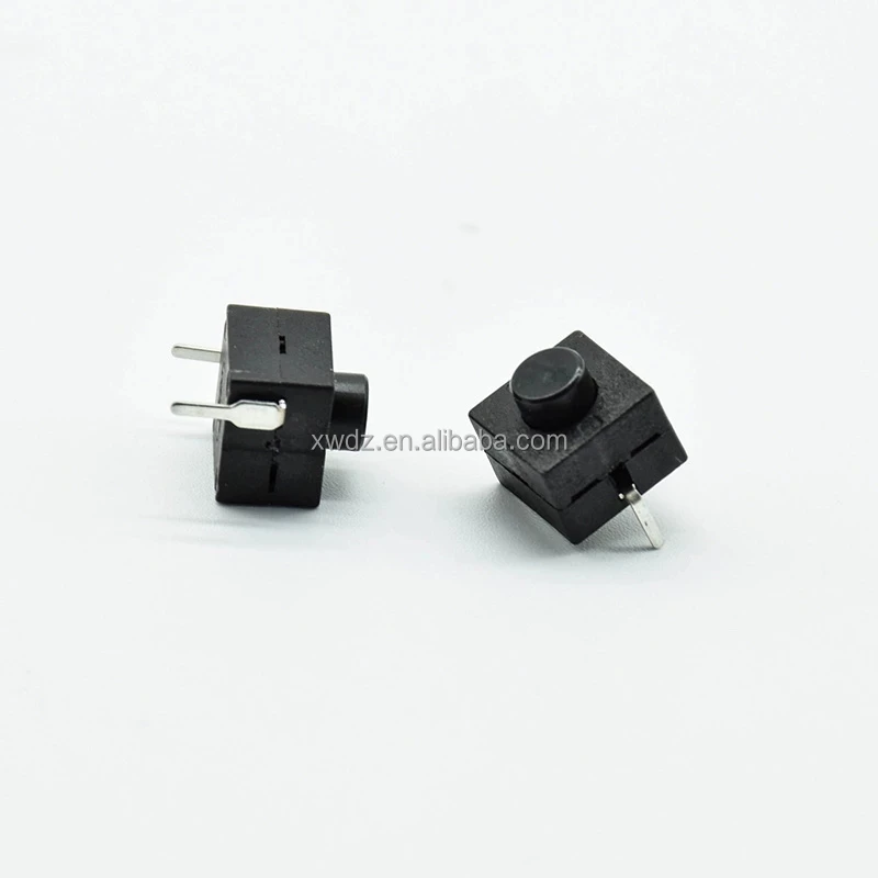 red/black Small micro self locking switch 8*8*8.4 wit 2 feet with lock light touch switch button switch L068-A DC30V1A