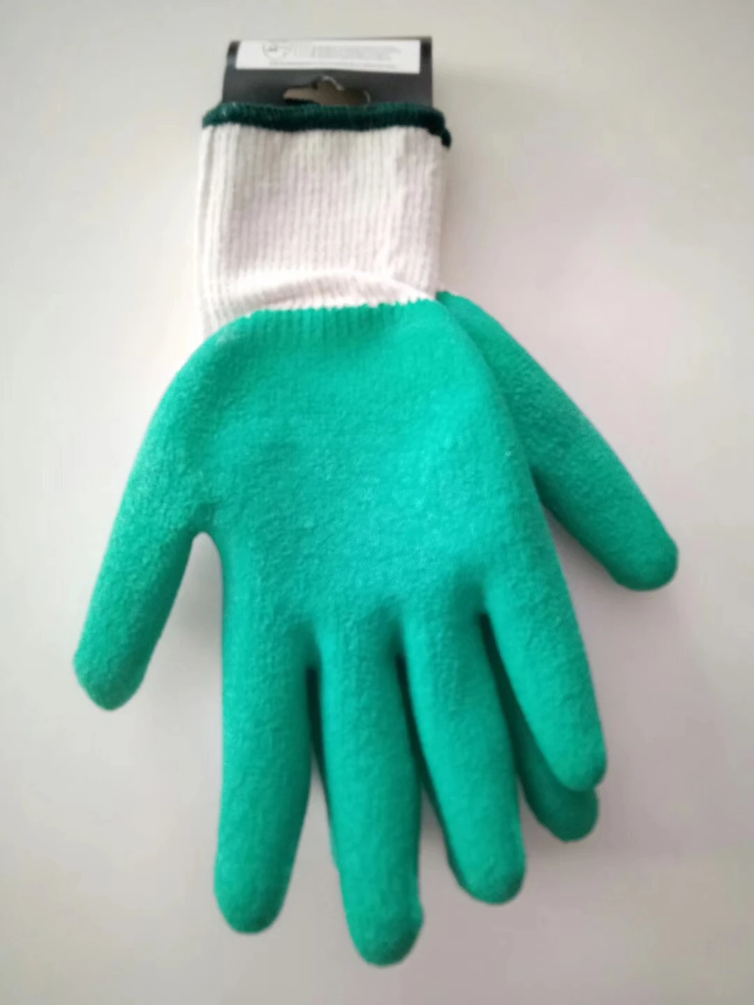 Hot Selling Anti-slip Thicken Cotton Knit Orange Latex Coated Gloves