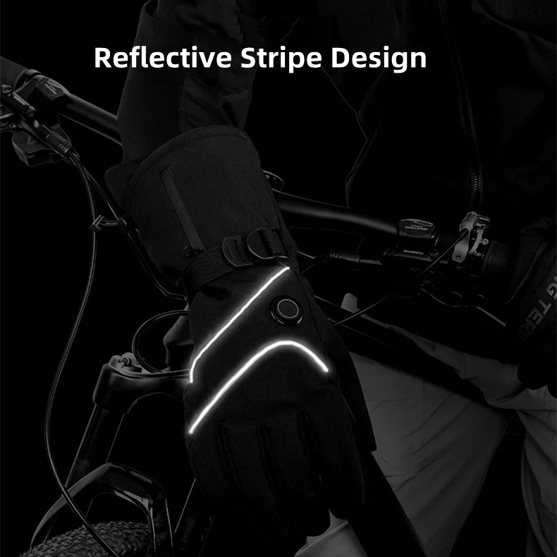 Men Women Waterproof Rechargeable Battery Snowboard Motorcycle Racing Cycling Guantes Freezer Winter Ski Electric Heated Gloves