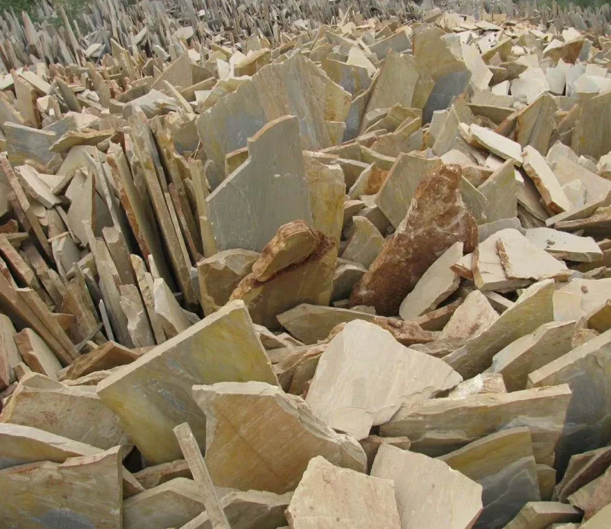 Cheap Flagstone Natural Slate Pizarra irregular Random Flagstone Paving Stone for floor