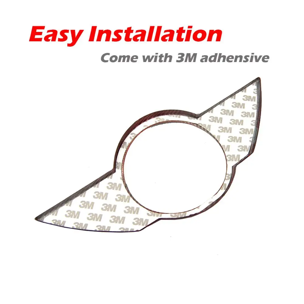 Carmon Real Carbon Fiber Mini Cooper Logo Emblem Cover Sticker Wing Cover For Mini Cooper F54 F55 F56 F57 R55 R56 R57 R58 R59