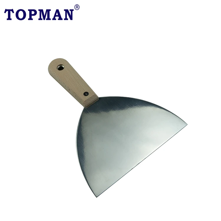 Topman 4 Inch Stainless Steel Scraper With Beech Wood Handle Wall Scraper Putty Knife