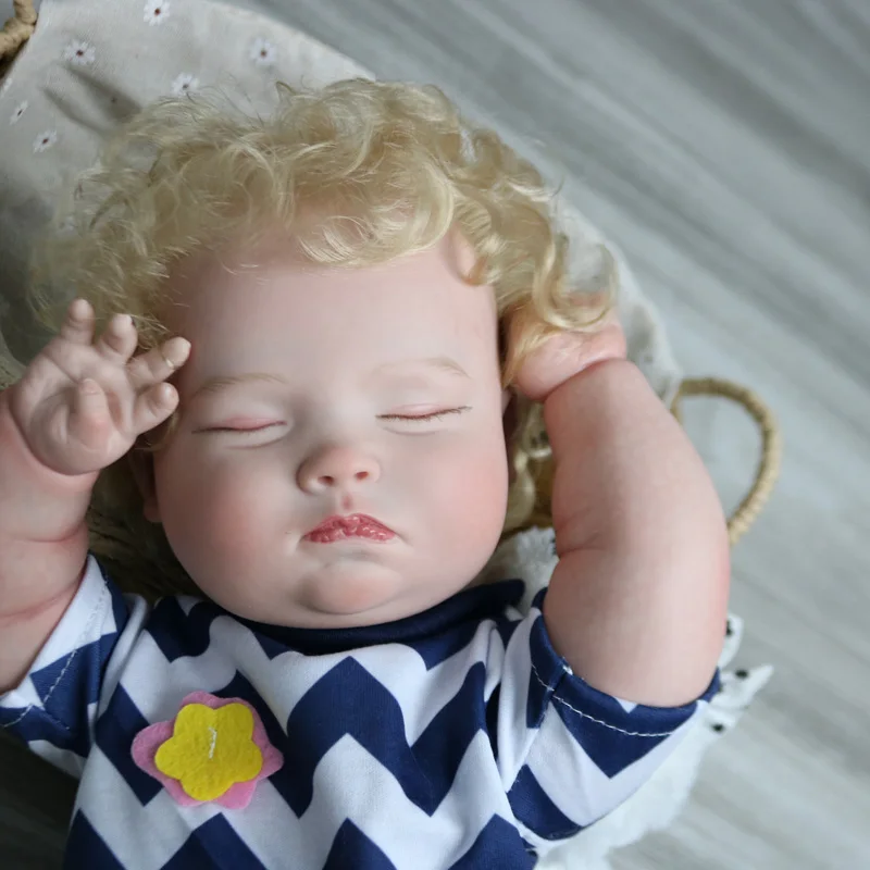 Original  Reborn Doll Kits 18Inch New Face Realistic DIY  Vinyl Silicone Dolls Reborn Baby Collect