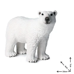 Plastic 3D Arctic Animal Home Aquarium Decor Garden Landscape Realstic Figure Model Polar Bear
