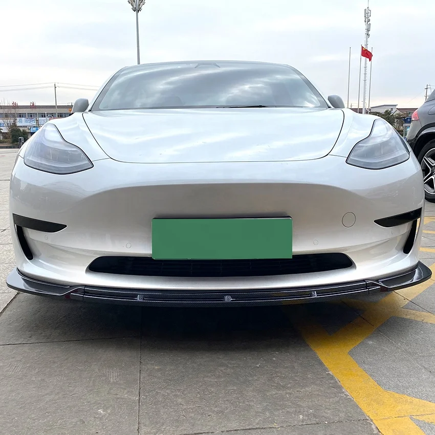 High quality factory price 3 pcs front bumper lip for Tesla Model 3 2017+