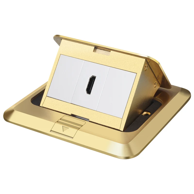 SETO pop-up power ground socket multimedia link with cable 20cm socket multi-function power socket slide cover hidden