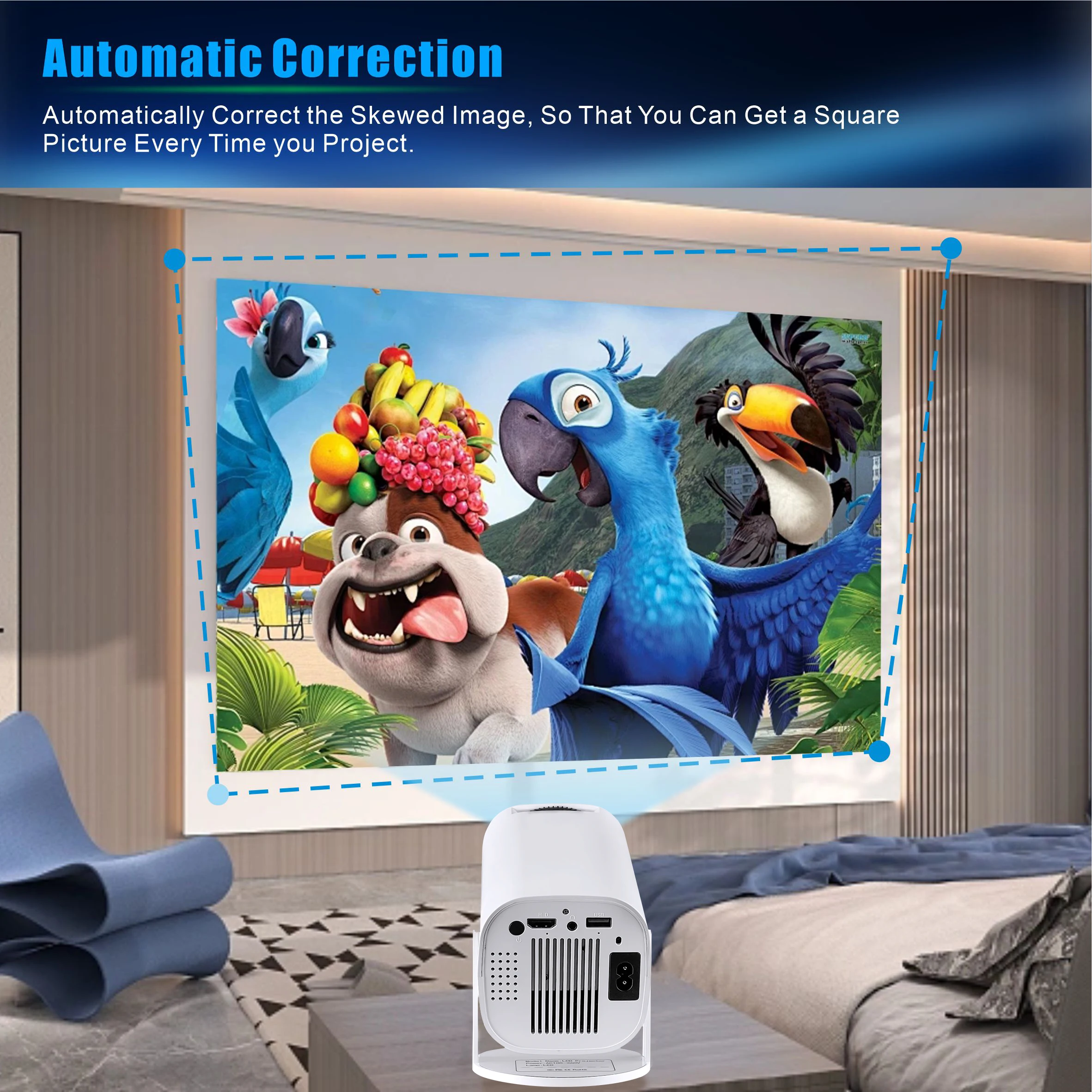 P30 Pro Smart Projector Support Dual Band Wifi6/BT5.0 180 Degrees Flip Portable Home Cinema Outdoor Projetor