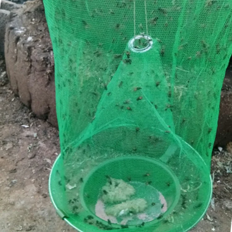 Flytrap Effective Control Pest Fly Trap Outdoor Reusable Hanging Net Catcher for Agriculture