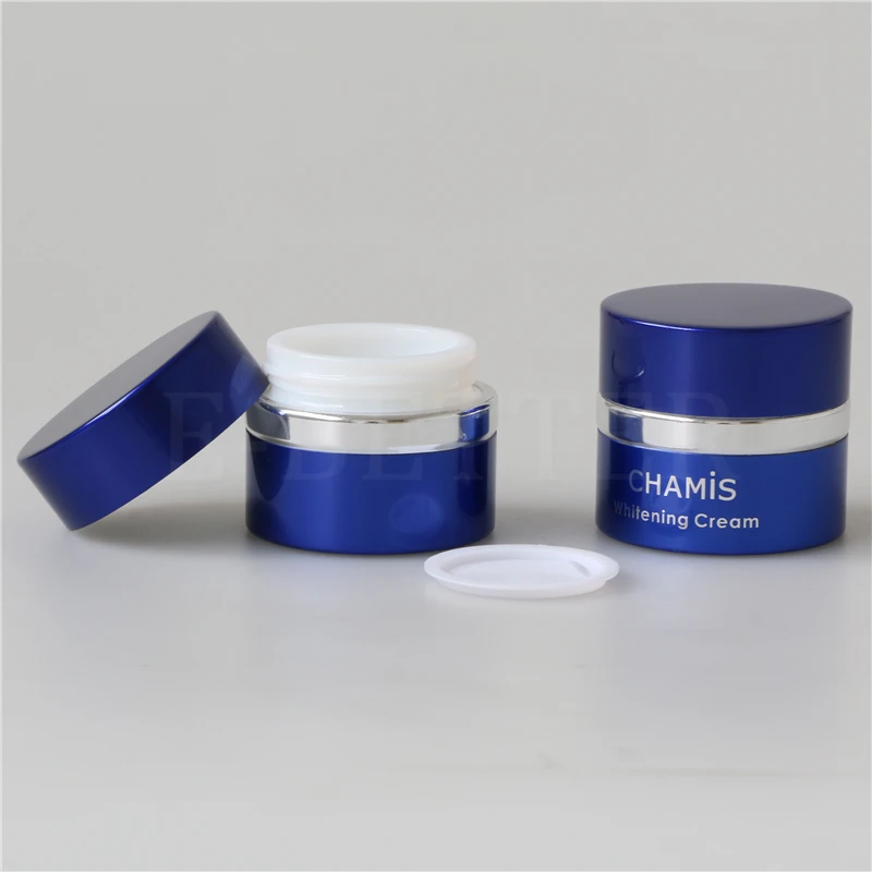 E-better 5ml 15ml 30ml 50ml Luxury  Aluminum Nail Gel Jar cosmetic glass cream jar with foil seal