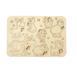 Amazon supplier Hot Selling Animal Wooden Puzzles Kids Game Assembly Children Learning Educational Toys Wood 3D Jigsaw Puzzle