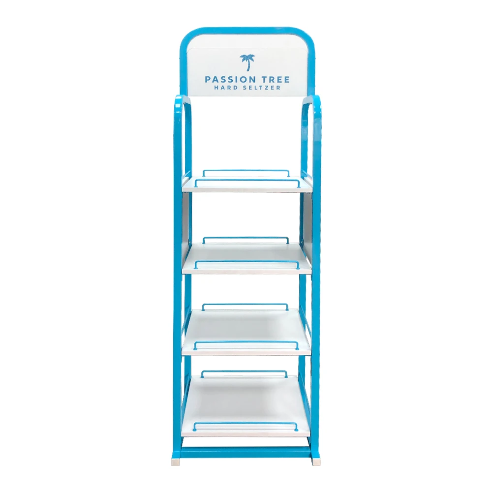 Drink Beer Water Bottle Wine Display Stand Supermarket Shelves Metal Retail Grocery Store Beverage Display Rack