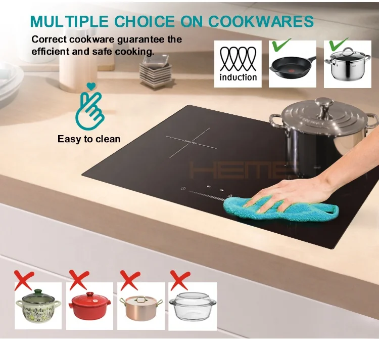 Induction Electric Hob Cooking Induction Cooker Household 2 Burners Kitchens Glass CB/CE Certification Home 3500W 70cm Black 220