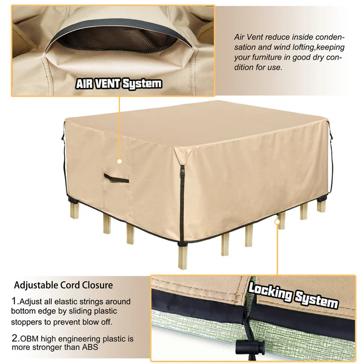 Оптовая продажа, Всесезонная Водонепроницаемая Обеденная Мебель, чехлы для столов и стульев