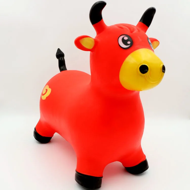 Animal Hopper for Riding Kids Pvc Animal Hopper Jumping Animal Fox or Coati Toy Green Print Red White Blue OEM Logo Style Design