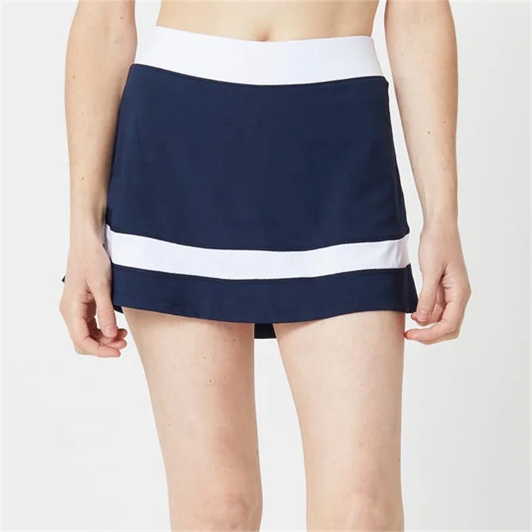 ZN-Sexy girls sports wear inside shorts white stripe women girls black tennis skirt