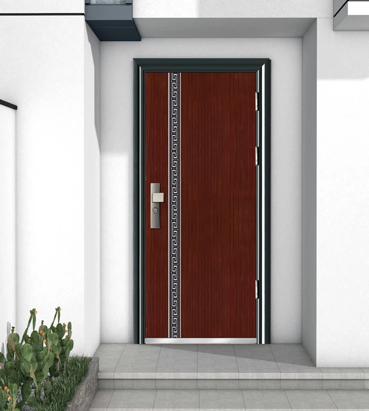 Cheap Price Security Steel Metal Door Bullet Proof Main Entrance Front Entry Doors for House with smart lock