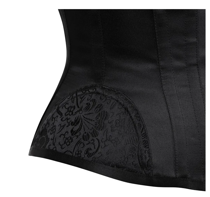 Shaping Satin Cupless Bustier Tummy Control 14 Steel Boned Underbust Corset Dress Lace Up New Waist Training Corset