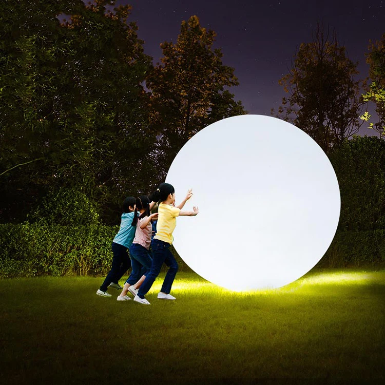 Large Outdoor Decoration Waterproof Glowing Plastic Ball with LED lights inside