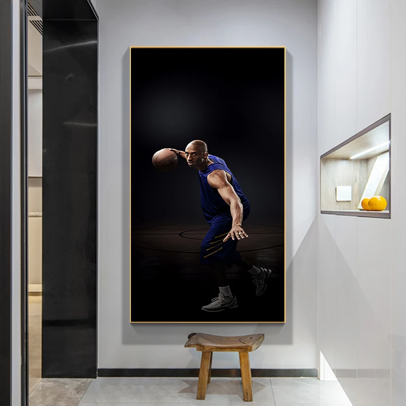  Большой баскетбольный игрок Kobe футбол звезда настенные картины и постеры для домашнего декора мальчиков комната украшение