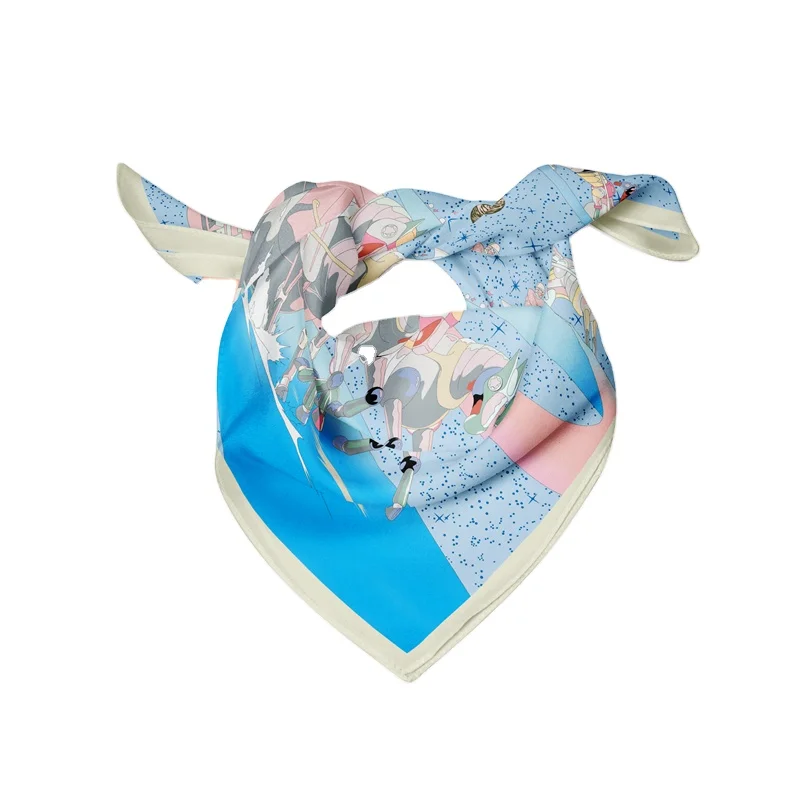 Новый модный дизайн, квадратный Модный женский шарф, китайские шарфы с принтом, Шелковый атласный шарф