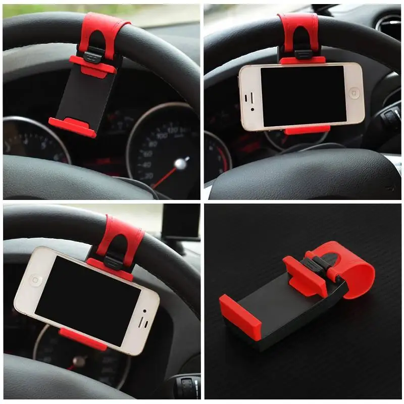 Universal Car Steering Wheel Mobile Phone Holder Mount Buckle Socket Holder Mi8 SE 6X Mi6 Mi A1 Mix 2S GPS Stands