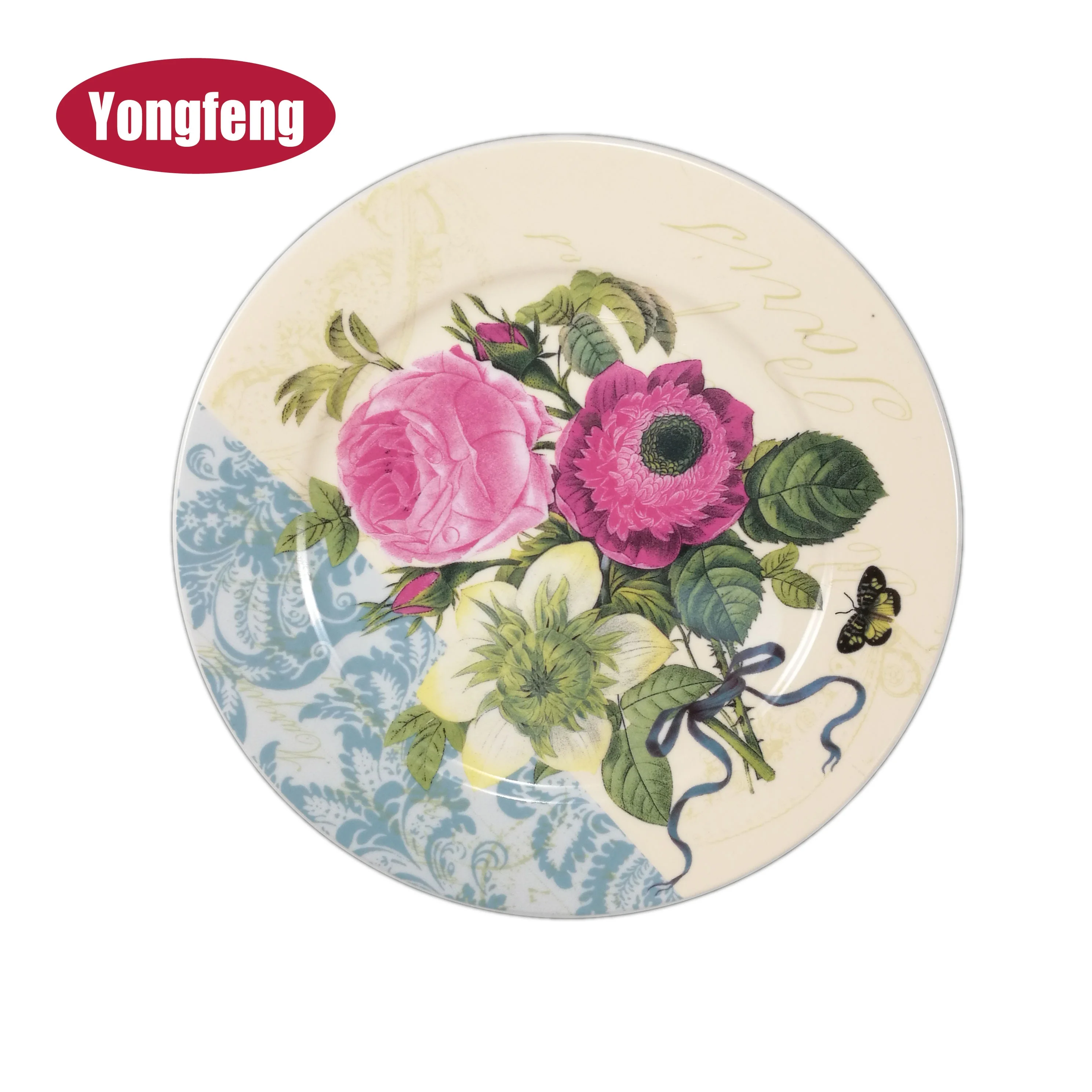 Керамические тарелки для ресторана с принтом, 7,6 дюйма