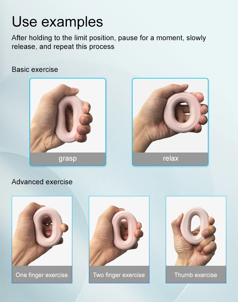 Hot sale grip ring finger rehabilitation training hand strength men and women silicone gripper arm strength exerciser