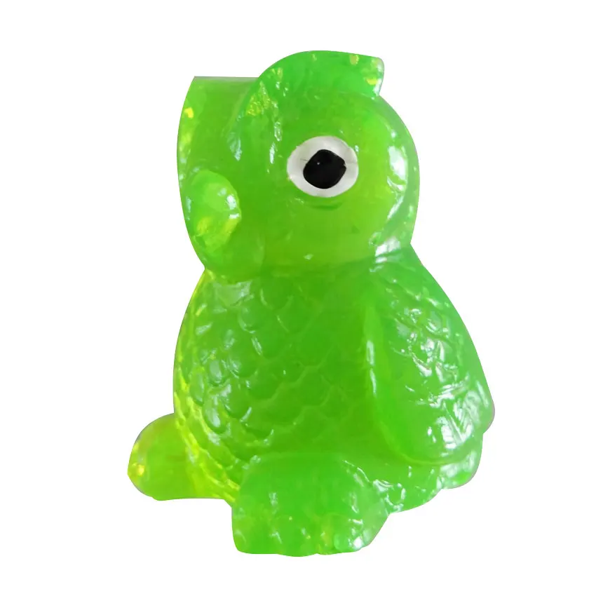 Lovely 2 inch TPR Colorful soft sticky Jelly owl  toy For vending machine capsule