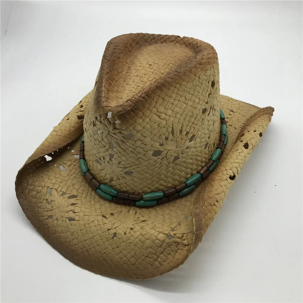 Заводская цена от производителя, новые крутые окрашенные Ретро сомбры, Бумажные Соломенные Ковбойские шляпы унисекс