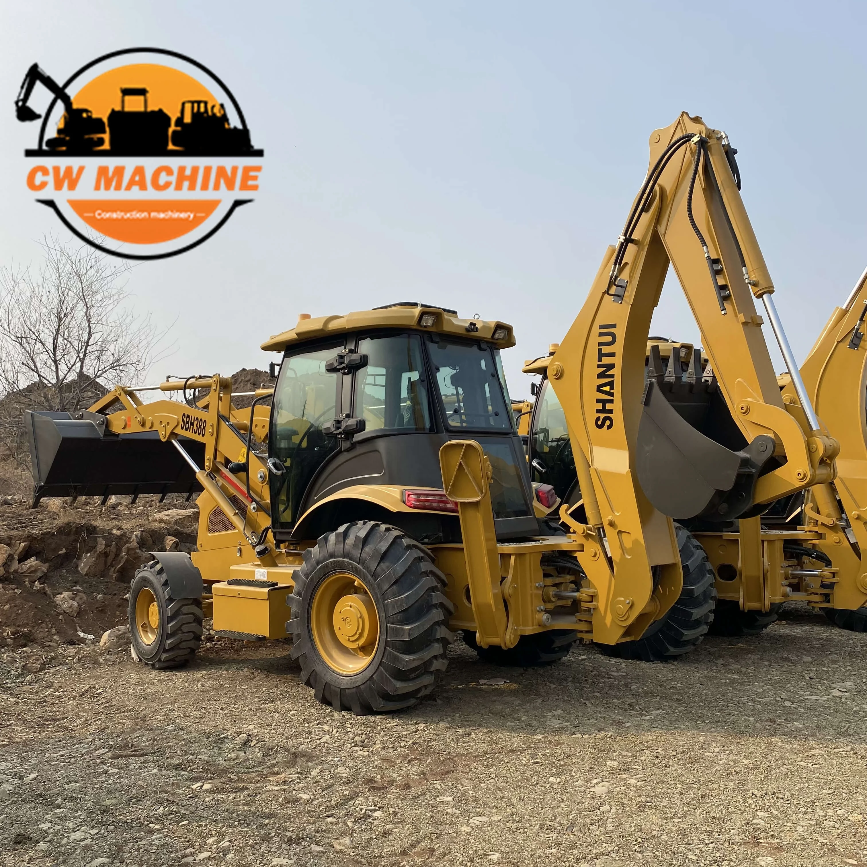 New Diesel CE Cummins Engine Large Mini Retro excavadora Farm Tractor Backhoe Excavator Loader 4x4 Backhoe