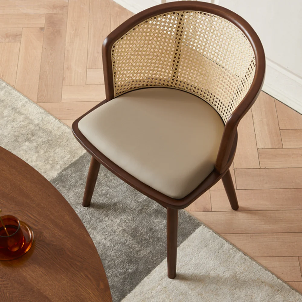 Nordic solid wood round table with rattan dining chairs bjflamingo classic furniture round wood dining table with 6 chairs