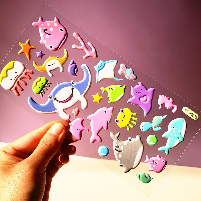 lovely 3D foam animal cartoon kids puffy sticker custom for DIY Scrapbook