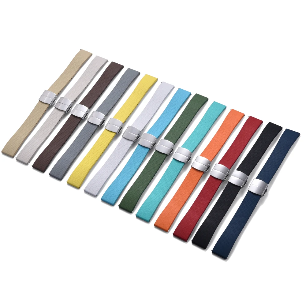 JUELONG новый продукт CTS Style FKM ремешки для часов с быстросъемным разрезом по размеру, регулируемые по длине, резиновые ремешки для часов 18/19/20/22 мм